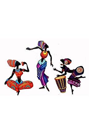 Afro Afrikalı Dansçı Kadın Duvar Tablosu