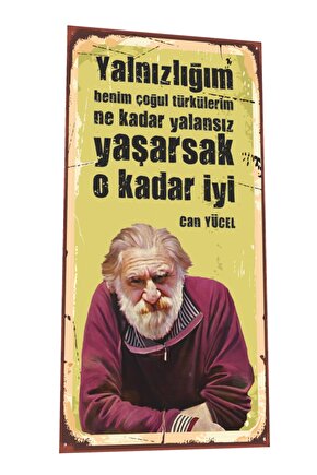 Can Yücel Mini Retro Ahşap Poster