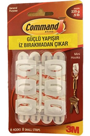 Command Küçük Boy Iz Bırakmayan Askı 6lı