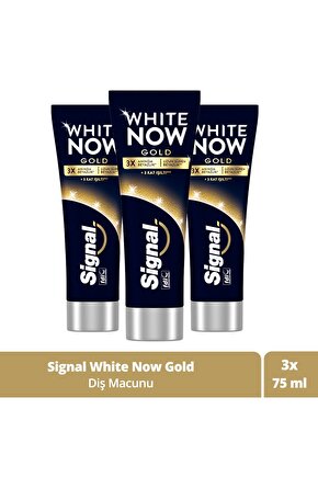 White Now Gold Anında Beyazlatıcı Diş Macunu 75 ml x3