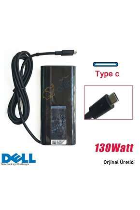 Dell 20V 6.5A 130W Thunderbolt 3, USB-C, Type-C PD Adaptör, Şarj Cihazı (Orjinal Üretici)