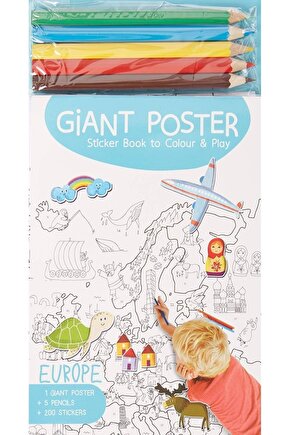 Giant Poster Colouring Book: Europe