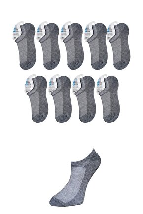 1. Kalite Erkek Gri Görünmez Çorap 9 Çift