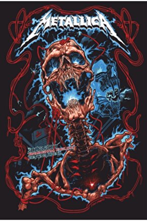 Metallica 2017 Retro Ahşap Poster