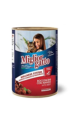 Neo Pet Market Gatto Sığır Etli Yetişkin Kedi Konservesi 405 Gr X 24 Adet