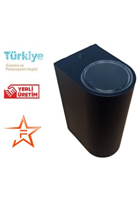 Full Reyon Siyah Kasa 14 Watt Günışığı Çift Yönlü Dekoratif Duvar Aplik