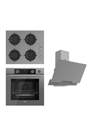 Steamart&fryart Serisi Buharlı Pişirme Gri Set (cs208 + Xe64cpr +d065 )