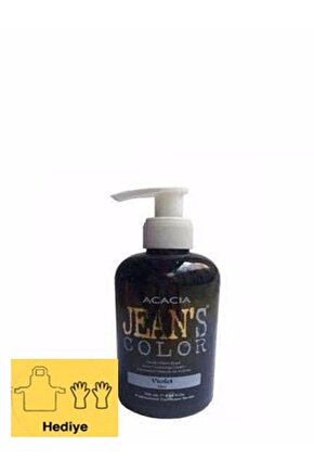 Jeans Color Mor Balyaj Şaç Boyası + Boya Önlüğü Ve Eldiveni Hediye