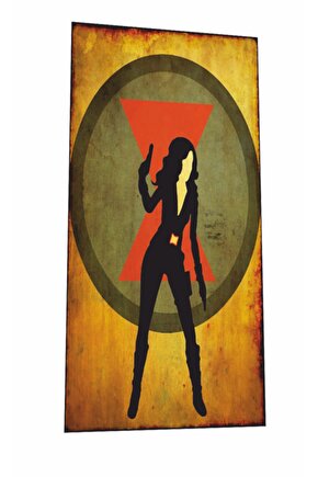 Wonder Woman Marvel Süper Kahraman Mini Retro Ahşap Poster