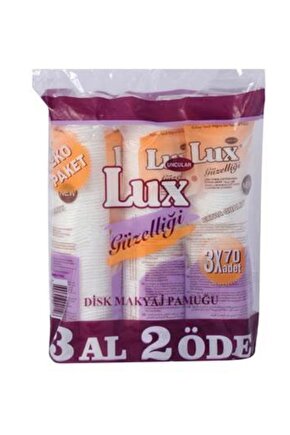 Lüx Makyaj Pamuğu Disk 3 X 70li Eko Paket
