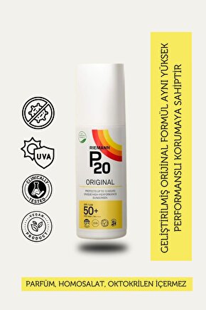 P20 Orijinal Spf 50 100 ml Güneş Kremi