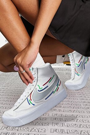 Blazer Mid G S Leather Sneaker White Bilekli Beyaz Spor Ayakkabı