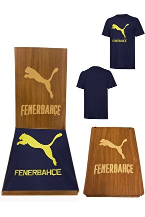 Fenerbahçe Puma Cat Tee Lacivert Erkek Futbol T-Shirt Ahşap Kutulu