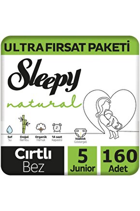 Natural Bebek Bezi Ultra Avantaj Paketi 5 Numara Junior 11-18 Kg 160 Adet