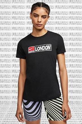 Sportswear Basic Tee City Series London Baskılı Siyah Tişört