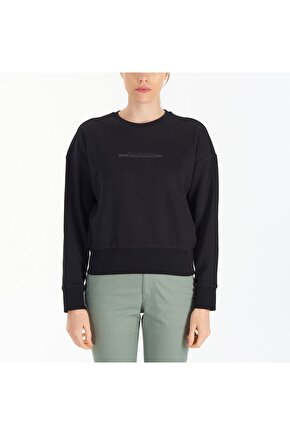 W Bar Split Crop Kadın Sweatshirt