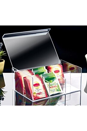 Boxup 6 Bölmeli Dikdörtgen Çay Ve Kahve Saklama Kutusu