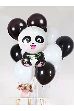 Panda Konsept Panda Balon Set Vinç Balon Buketi Panda Balloon Doğum Günü Balon Set
