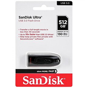 Sandisk 512GB USB 3.0 Flash Bellek  Ultra 100MBs SDCZ48-512G-U46