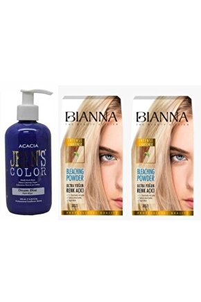 Jean S Color Mavi Rüya Saç Boyası 250 Ml + 2 Paket Bianna Açıcı