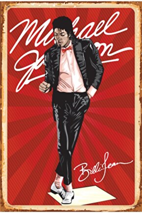 Micheal Jackson Dansı Retro Ahşap Poster