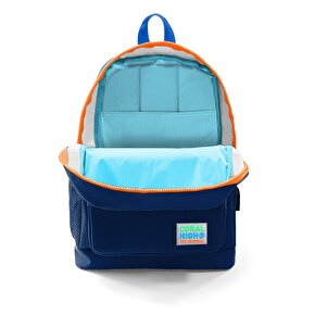 Coral High Kids Lacivert Dört Bölmeli USB Şarjlı Kulaklık Çıkışlı 2li Çanta Seti 23816SET01