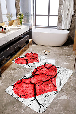 Mekta Home Kalpli 2li Banyo Paspas Takımı MKTBP-082 60X10050X60