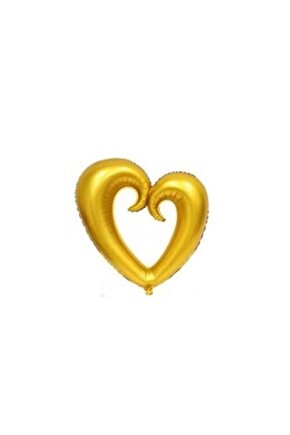 Içi Boş Folyo Kalp Balon Gold Renk 40inç 100 Cm