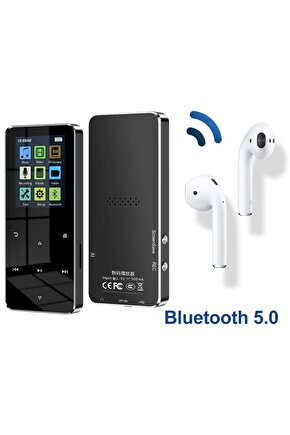 Bluetooth Lu Mp3-mp4 Çalar Ses Kayıt Fm Radyolu Şarjlı Mp4 Player Dahili Hoparlör 8gb Hafızalı