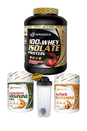 Whey Isolate 1800 Gr Çilek - Glutamine 350 Gr Şeftali - Arginine & Zma 500 Gr Portakal
