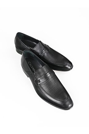 Hakiki Deri Siyah Erkek Klasik Ayakkabı Mt003-1-black