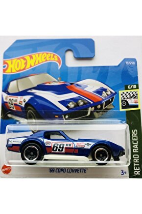 69 Copo Corvette Retro Racers 1:64 Ölçek Hotwheels Marka 610