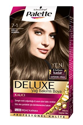Palette Deluxe 7-1 Küllü Kumral - Yağ Bakımlı Kalıcı Saç Boyası