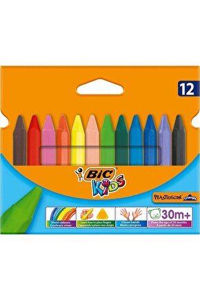 Kids Plastidecor 12li Jumbo Üçgen Mum Pastel Boya 