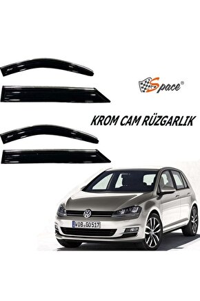 Volkswagen Golf 7 Krom Cam Rüzgarlığı 2014-2020  Caru409