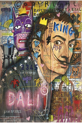 Salvador Dali Pop Art Estetik Dekor Tablo Retro Ahşap Poster