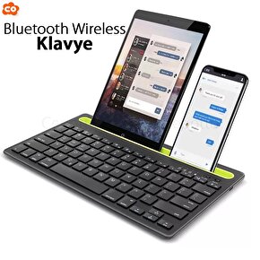 Wireless Bluetooth Klavye Tablet Telefon için Standlı Klavye
