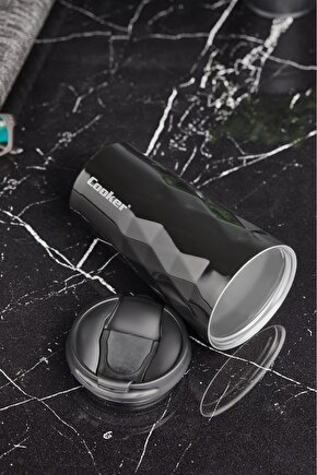 Lüx 350 Ml Prizma Çelik Termos Mug Siyah - Ckr2048