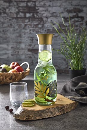 Özel Tasarım Mantar Kapaklı Sürahi Karaf 1200 Ml