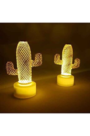 Mini Dekoratif Kaktüs Gece Lambası Dekoratif Hediyelik