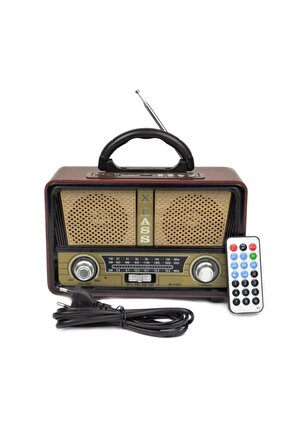 Meier M-112bt Açık Bej Renk Nostaljik Radyo Bluetooth Hoparlör
