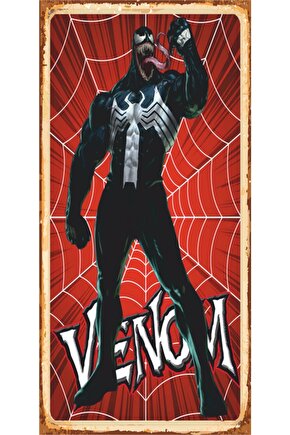 Venom Süper Kahramanlar Mini Retro Ahşap Poster