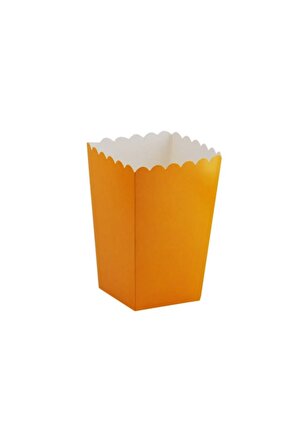 Popcorn Kutusu ( Mısır , Cips Kutusu ) 10 Adet Turuncu