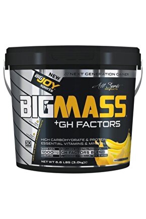Bigjoy Bigmass Gh Factors Karbonhidrat Tozu 3000 gr - Muz Aromalı