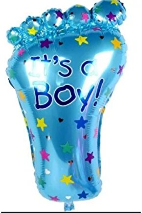 Mavi Its a Boy Ayak Şeklinde  Folyo Balon 70cm 1 Adet