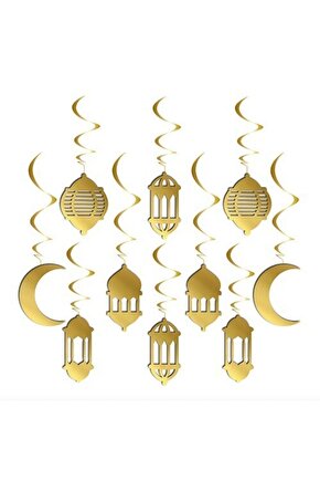 10lu 3d Tavan Süs Ramazan Temalı Gold 10lu