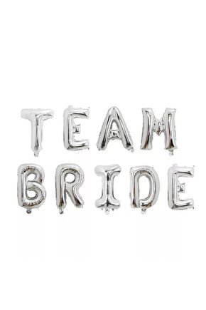 Team Bride Gümüş Folyo Balon Set 16inç 40 Cm