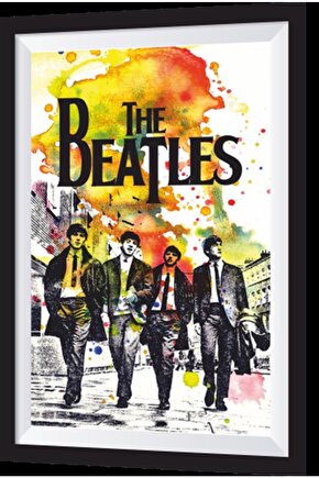 The Beatles Sanatsal Çerçeve Görünümlü Ahşap Tablo