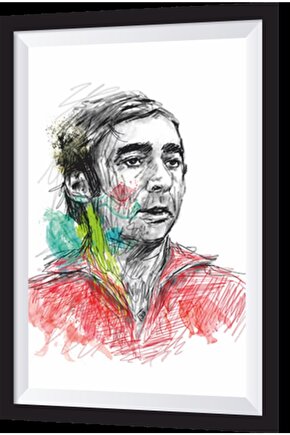 Şener Şen Yeşlçam Sanatsal Çerçeve Görünümlü Ahşap Tablo