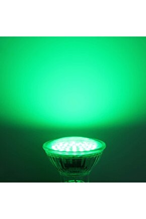 Gu10 Duy 7 V. Ampul - Yeşil Işık - 10 Adet